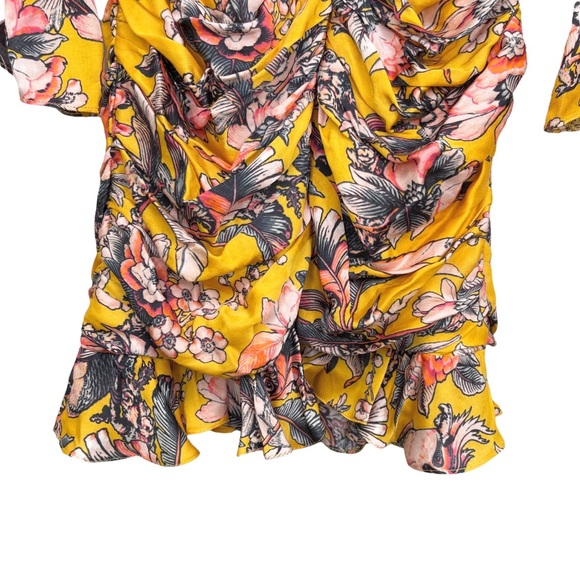 Anthropologie Ranna Gill Ruched Floral Mini Dress - Picture 15 of 16